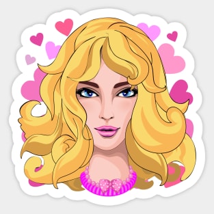 Barbie Pink Beauty Portrait Sticker